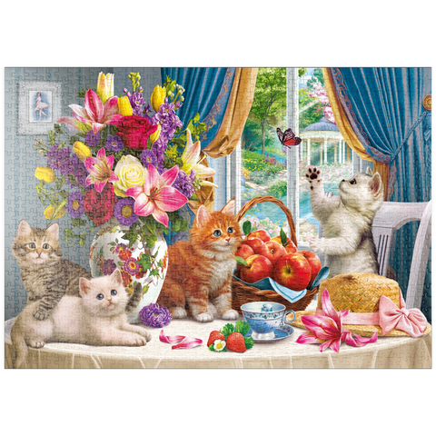 puzzleplate Fluffy Kittens in the Living Room 1000 Puzzle