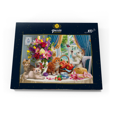 Fluffy Kittens in the Living Room 100 Puzzle Schachtel Ansicht3