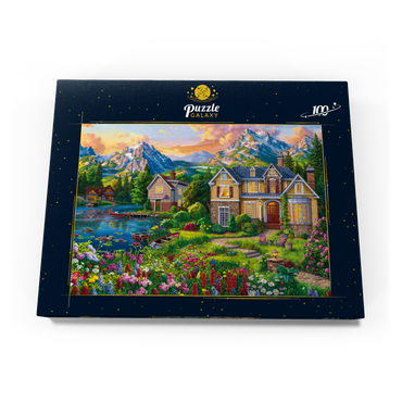Cozy House by the Lake 100 Puzzle Schachtel Ansicht3