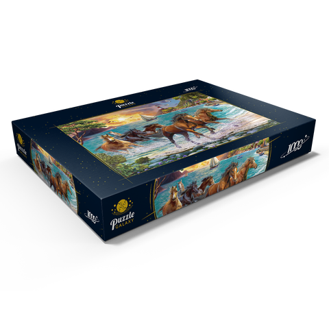 Horses by the Sea at Sunset 1000 Puzzle Schachtel Ansicht1
