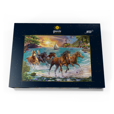Horses by the Sea at Sunset 1000 Puzzle Schachtel Ansicht3