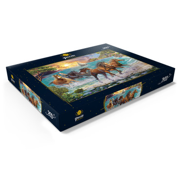 Horses by the Sea at Sunset 200 Puzzle Schachtel Ansicht1