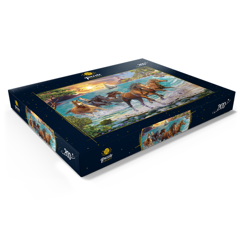 Horses by the Sea at Sunset 200 Puzzle Schachtel Ansicht1