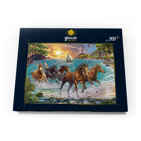 Horses by the Sea at Sunset 200 Puzzle Schachtel Ansicht3