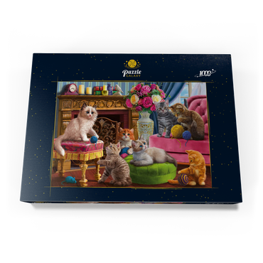 Kittens by the Fireplace 1000 Puzzle Schachtel Ansicht3