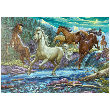 puzzleplate Running Midnight Horses 1000 Puzzle