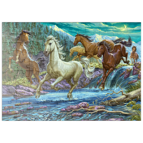 puzzleplate Running Midnight Horses 100 Puzzle