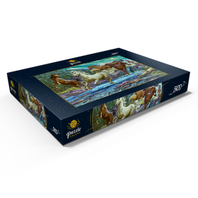 Alternative Darstellung des Puzzle-Motivs Wildpferde im Rausch der Freiheit – Puzzleteile: 500
