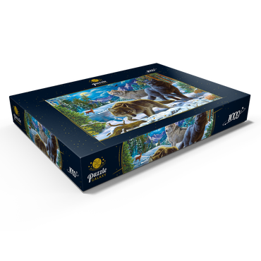 Wolves in the Snowy Night 1000 Puzzle Schachtel Ansicht1