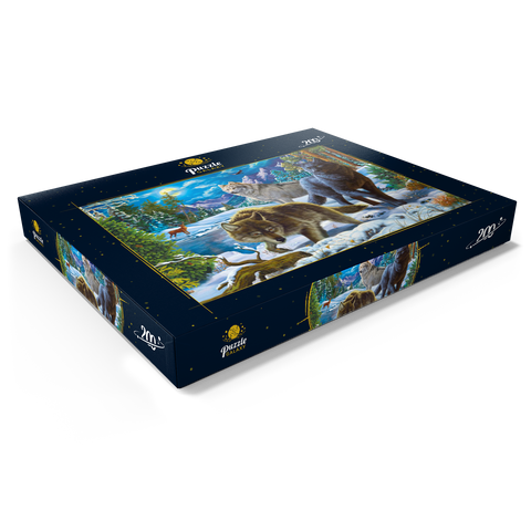 Wolves in the Snowy Night 200 Puzzle Schachtel Ansicht1