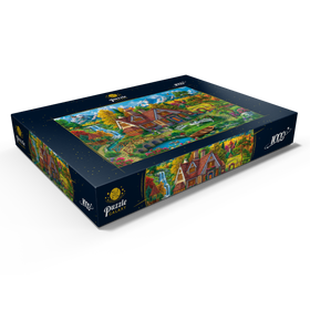 Alternative Darstellung des Puzzle-Motivs Romantisches Cottage im Gebirge – Puzzleteile: 1000