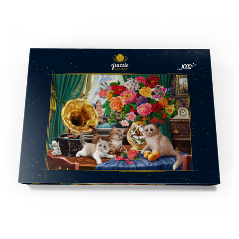 Kittens & Colorful Flowers 1000 Puzzle Schachtel Ansicht3