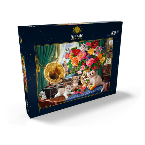 Kittens & Colorful Flowers 100 Puzzle Schachtel Ansicht2
