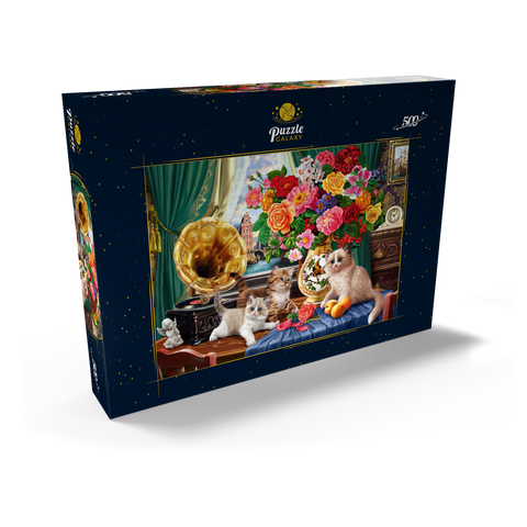 Kittens & Colorful Flowers 500 Puzzle Schachtel Ansicht2