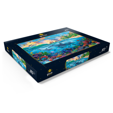 Dolphins in the Ocean 100 Puzzle Schachtel Ansicht1