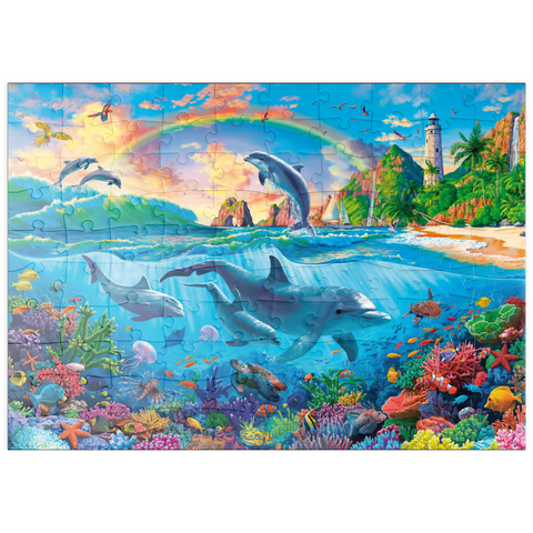 puzzleplate Dolphins in the Ocean 100 Puzzle