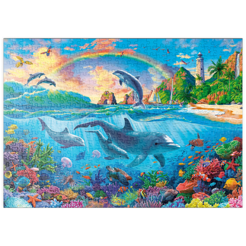 puzzleplate Dolphins in the Ocean 500 Puzzle