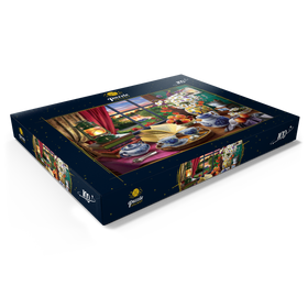 Darstellung des Puzzle Motivs Abendliche Teeparty - Puzzleteile: 100