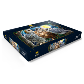 Darstellung des Puzzle Motivs Eulenschau im nächtlichen Wald - Puzzleteile: 200