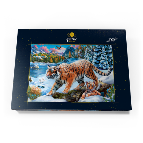 Winter Tigers 1000 Puzzle Schachtel Ansicht3