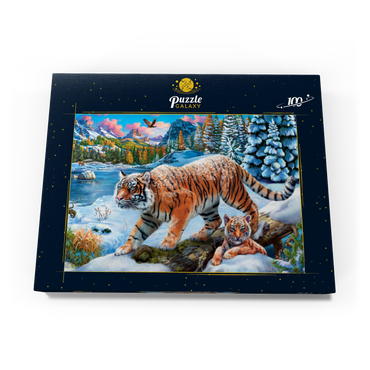 Winter Tigers 100 Puzzle Schachtel Ansicht3
