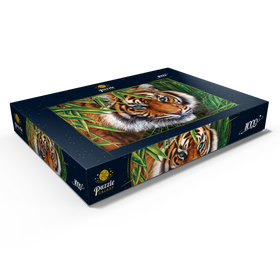 Alternative Darstellung des Puzzle-Motivs Die Augen des Dschungels: Ein fesselnder Tigerblick – Puzzleteile: 1000