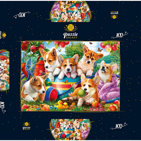 Cute Puppies 100 Puzzle Schachtel 3D Modell