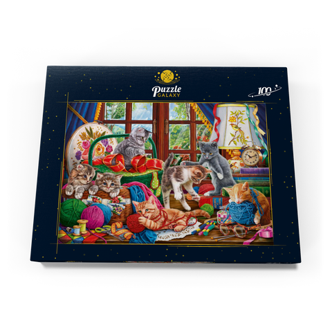 The Cheerful Kittens with Yarn 100 Puzzle Schachtel Ansicht3