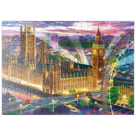 Darstellung des Puzzle Motivs Lichter über der Themse: Ein Abend in London - Puzzleteile: 200