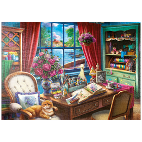 Darstellung des Puzzle-Motivs Kreatives Refugium: Ein Blick ins Atelier – Puzzleteile: 1000