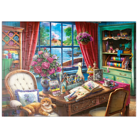 Darstellung des Puzzle Motivs Kreatives Refugium: Ein Blick ins Atelier - Puzzleteile: 100