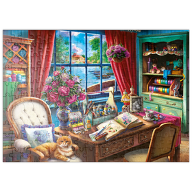 Darstellung des Puzzle Motivs Kreatives Refugium: Ein Blick ins Atelier - Puzzleteile: 200