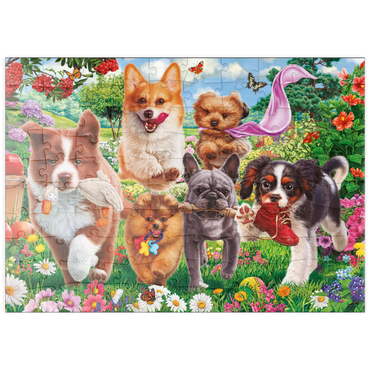 puzzleplate Running Puppies 100 Puzzle