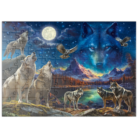 Darstellung des Puzzle Motivs Die Schönheit der Wölfe - Puzzleteile: 100