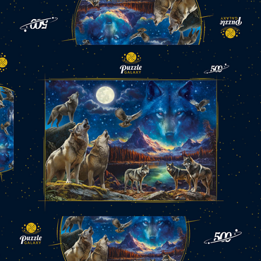 The Beauty of Wolves 500 Puzzle Schachtel 3D Modell