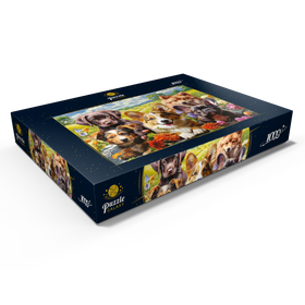 Darstellung des Puzzle Motivs Fröhliche Pfoten: Welpenzauber im Sommerglück - Puzzleteile: 1000