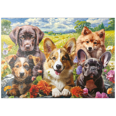 puzzleplate Funny Puppy Selfie 1000 Puzzle
