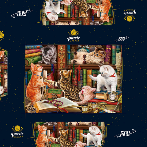 Library Kittens 500 Puzzle Schachtel 3D Modell