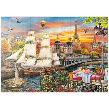 puzzleplate Sailboat in Paris 1000 Puzzle