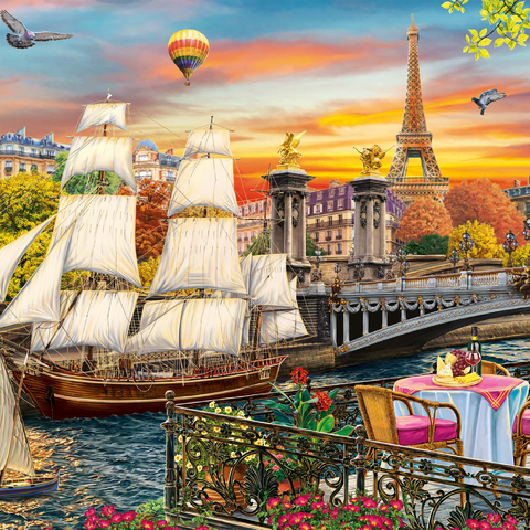 Sailboat in Paris 1000 Puzzle 3D Modell