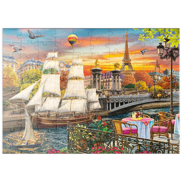 puzzleplate Sailboat in Paris 100 Puzzle