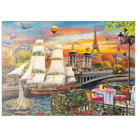 puzzleplate Sailboat in Paris 100 Puzzle