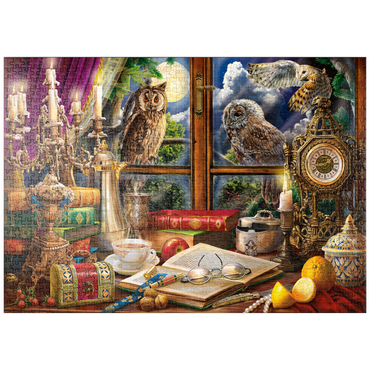 puzzleplate Evening Still Life With Owls 1000 Puzzle