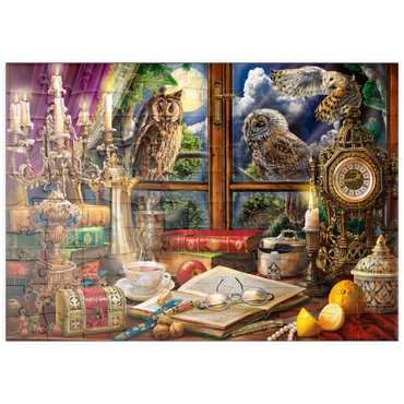 puzzleplate Evening Still Life With Owls 100 Puzzle
