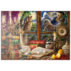 Darstellung des Puzzle Motivs Die Wacht der Eulen - Puzzleteile: 200