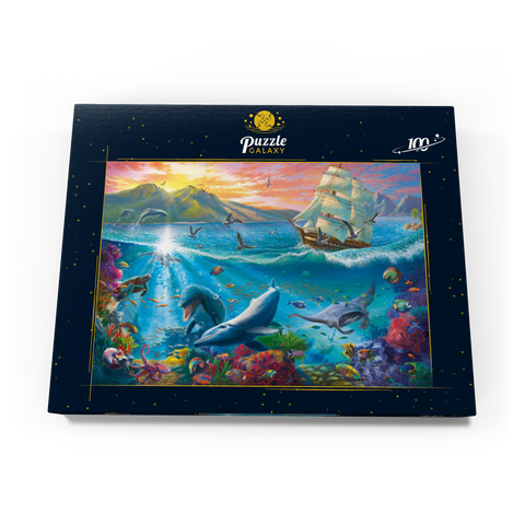 Sailboat and the Underwater World 100 Puzzle Schachtel Ansicht3