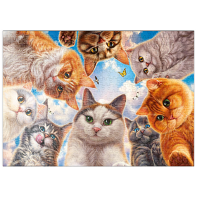 Darstellung des Puzzle Motivs Katzen-Selfie - Puzzleteile: 500