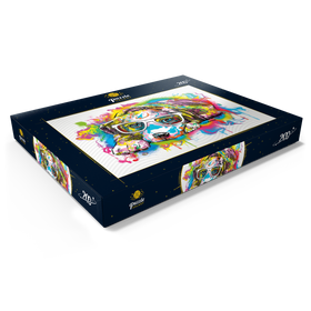 Darstellung des Puzzle Motivs Welpen-Tropf-Kunst - Puzzleteile: 200