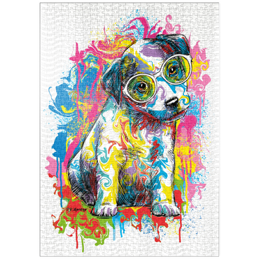 puzzleplate Jack Russell with Glasses 1000 Puzzle