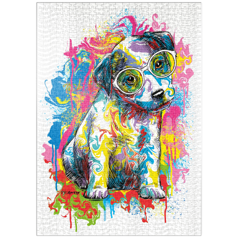 puzzleplate Jack Russell with Glasses 1000 Puzzle